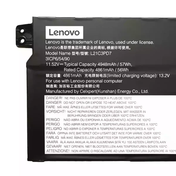 Originaal sülearvuti aku LENOVO L21C3PD7 L21M3PD7 - Image 3