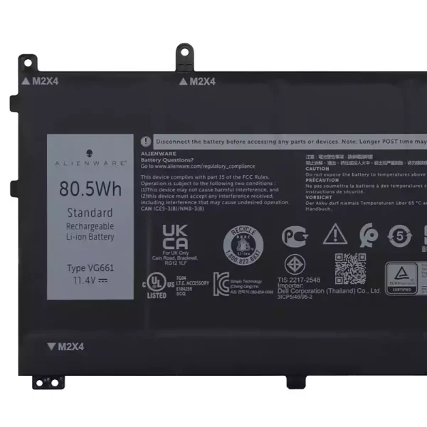 Originaal sülearvuti aku DELL VG661 V4N84,DELL Alienware x14 R1 R2 - Image 3