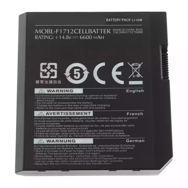 Originaal sülearvuti aku DELL Alienware M17x L062056 MOBL-F1712CELL