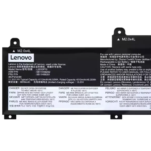 Originaal sülearvuti aku LENOVO L22B3P70 L22X3P70 L22M3P70 - Image 3