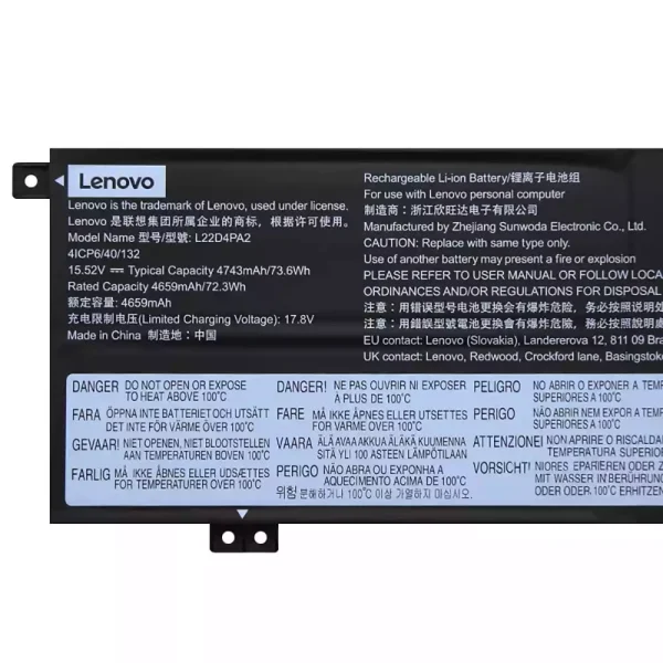 Originaal sülearvuti aku LENOVO L22C4PA2 L22D4PA2 L22M4PA2 - Image 3