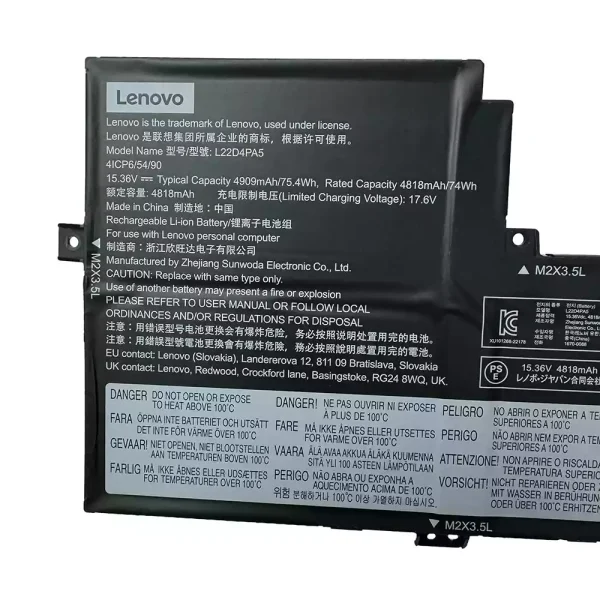Originaal sülearvuti aku LENOVO L22D4PA5 L22C4PA5 L22M4PA5 - Image 3