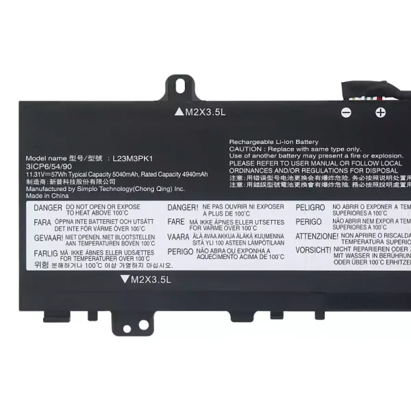 Originaal sülearvuti aku LENOVO L23M3PK1 L23X3PK1 L23B3PK1 L23D3PK1 L23C3PK1 - Image 3