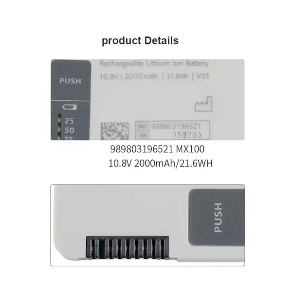 Aku sobib Philips IntelliVue X3,MX100,MX700 - Image 4