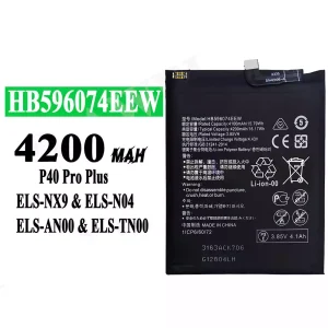 Aku HB596074EEW sobib HUAWEI P40 Pro Plus