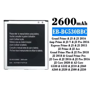 Aku EB-BG530BBC sobib Samsung J3/J3 2016/J3 Pro 2016/J5/J5 2015