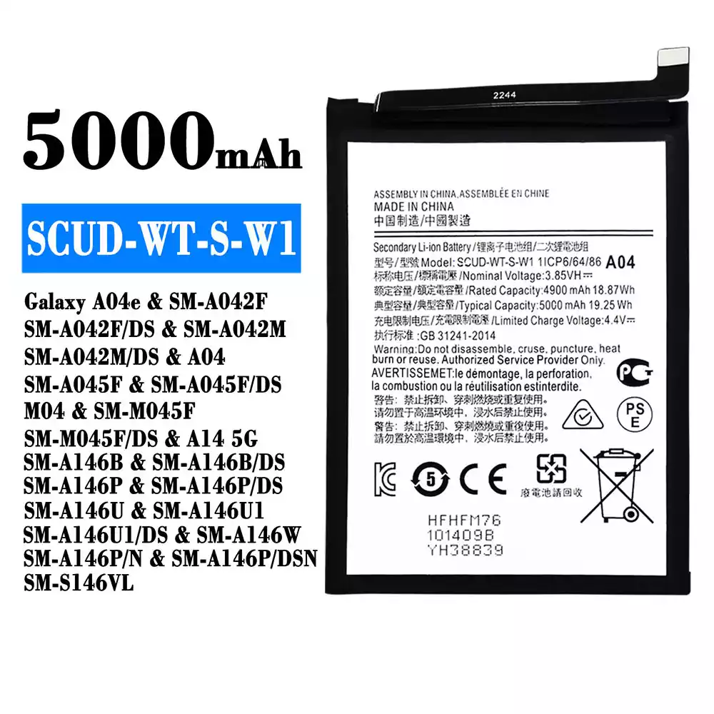 Aku SCUD-WT-S-W1 sobib Samsung Galaxy A04e/A14 5G