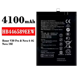 Aku HB446589EEW sobib HUAWEI Honor V30 Pro/Nova 6 4G/Nova 10Z