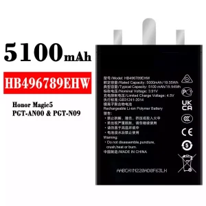 Aku HB496789EHW sobib HUAWEI Honor Magic 5