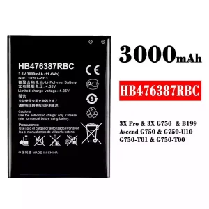 Aku HB476387RBC sobib HUAWEI 3X Pro