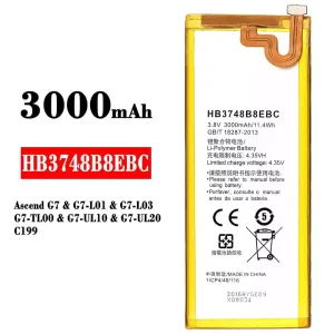 Aku HB3748B8EBC sobib HUAWEI Ascend G7