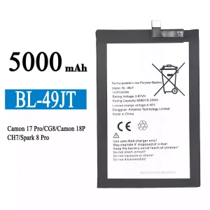 Aku BL-49JT sobib Tecno Camon 17 Pro / Camon 18P / Spark 8 Pro