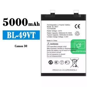 Aku BL-49VT sobib Tecno Camon 30