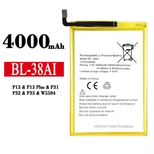 Aku BL-38AI sobib Tecno P13 / P13 Plus / P31 / P32 / P33 / W5504