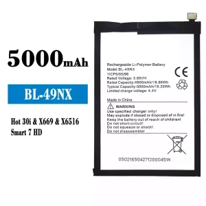 Aku BL-49NX sobib Infinix Hot 30i / Smart 7 HD