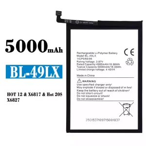 Aku BL-49LX sobib Infinix Hot 12,Hot 20S