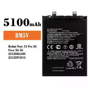 Aku BM5V sobib Xiaomi Redmi Note 13 Pro 5G / Poco X6 5G