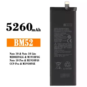 Aku BM52 sobib Xiaomi Note 10,Note 10 Lite,Note 10 Pro / CC9 Pro