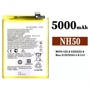 Aku NH50 sobib Motorola MOTO G22 / E32S / E32 / E13 / G13 / K15+