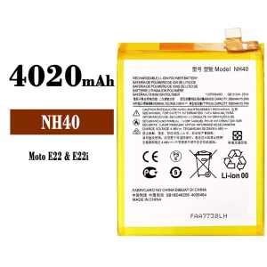 Aku NH40 sobib Motorola MOTO E22 / E22i