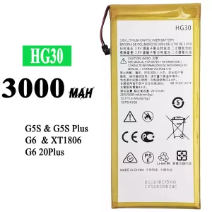 Aku HG30 sobib Motorola Moto G5S / G5S Plus / G6