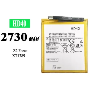 Aku HD40 sobib Motorola Moto Z2 Force / Z Force Edition 2nd gen