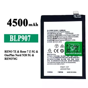 Aku BLP907 sobib OPPO RENO 7Z / Reno 7Z 5G / RENO 7 4G / RENO 8 4G /OnePlus Nord N20 5G