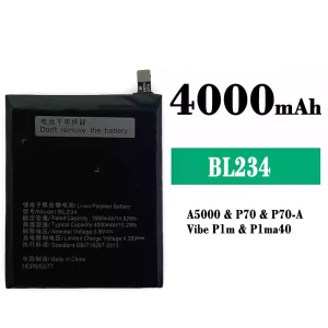 Aku BL234 sobib Lenovo P70/P70-A/A5000