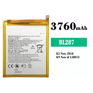Aku BL287 sobib Lenovo K5 Note 2018/K9 Note