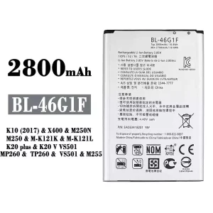 Aku BL-46G1F sobib LG K10 (2017) / K20 plus