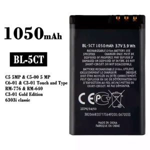 Aku BL-5CT sobib Nokia C3-01 C6-01 C5-00 / 6303 6730c