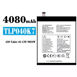 Aku TLP040K7 sobib Alcatel A30 Tablet 4G LTE 9024W