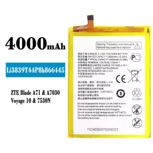 Aku Li3839T44P8h866445 sobib ZTE Blade A71
