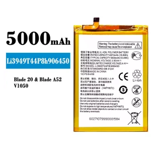 Aku Li3949T44P8h906450 sobib ZTE Blade 20/Blade A52