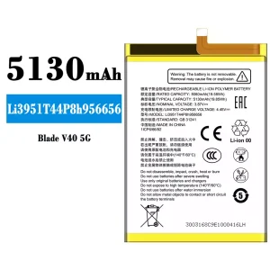 Aku Li3951T44P8h956656 sobib ZTE Blade V40 5G