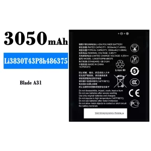 Aku Li3830T43P8h486375 sobib ZTE Blade A31