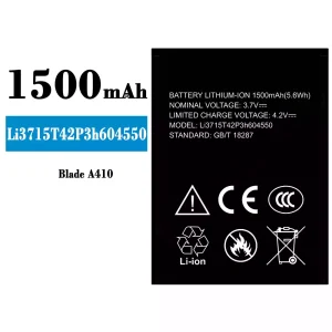 Aku Li3715T42P3h604550 sobib ZTE Blade A410