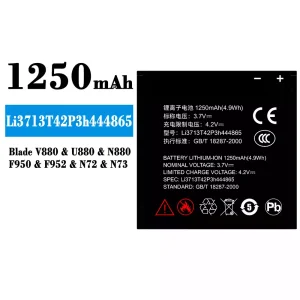 Aku Li3713T42P3h444865 sobib ZTE Blade V880/U880/N880/F950/F952/N72/N73
