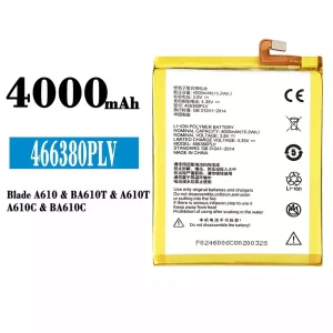 Aku 466380PLV sobib ZTE Blade A610/BA610T/A610T/A610C/BA610C