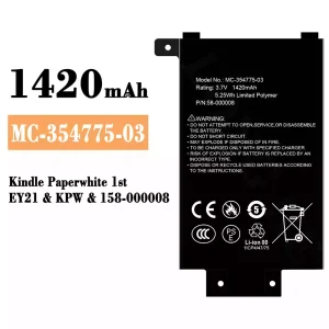 Aku MC-354775-03 sobib Amazon Kindle Paperwhite 1st /158-000008