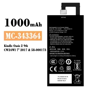 Aku MC-343364 sobib Amazon Kindle Oasis 2 9th /58-000173