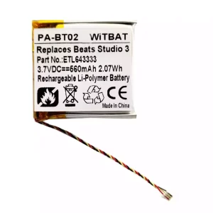 Kõrvaklappide aku sobib Beats Solo Pro Wireless,Studio 2 B0500,Studio 2.0,Studio 3.0,SDHP-P1401