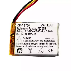 Kõrvaklappide aku sobib Astro A50,Astro A20,Astro A38,HyperX Cloud Core Wireless