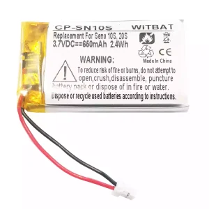 Kõrvaklappide aku sobib Sena 10S,20S,Sena 30K SP46,Sena Tufftalk Lite,Sena 10S-01,Sena 20s-01,Sena 20s evo,Sena 30K-01D,802540