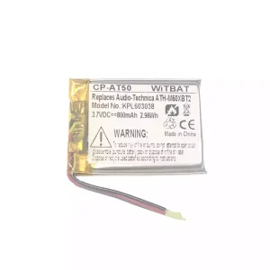 Kõrvaklappide aku sobib Audio-Technica ATH-M50XBT2,ATHM50XBT,ATH-DSR9BT,ATH-DSR7BT,ATH-SR6BT,ATH-SR5BT,SR5BTBK,SR5BTWH,ATH-AR3BT