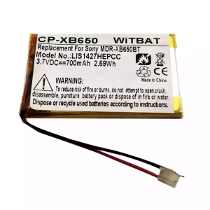 Kõrvaklappide aku sobib Sony MDR-XB650BT,DR-BTN200,MDR-XB950BT,MDR-XB950B1,WH-XB700,MDR-ZX330BT,MDR-ZX550BN,MDR-RF985R