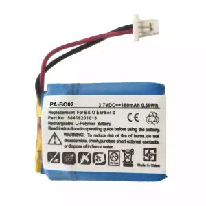 Kõrvaklappide aku sobib Bang & Olufsen EarSet 2,56416201016