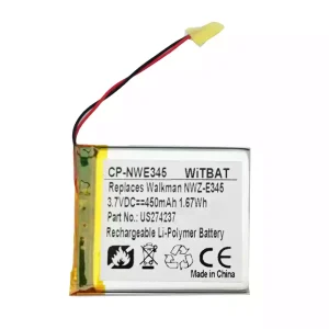 Originaal aku Sony Walkman NWZ-E345,NWZ-E344,NWZ-E383,NWZ-E384,NWZ-E385,NWZ-E444,NWZ-E445