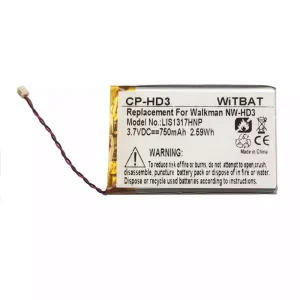 Originaal aku SONY NW-A2000 NW-HD3 NW-HD2